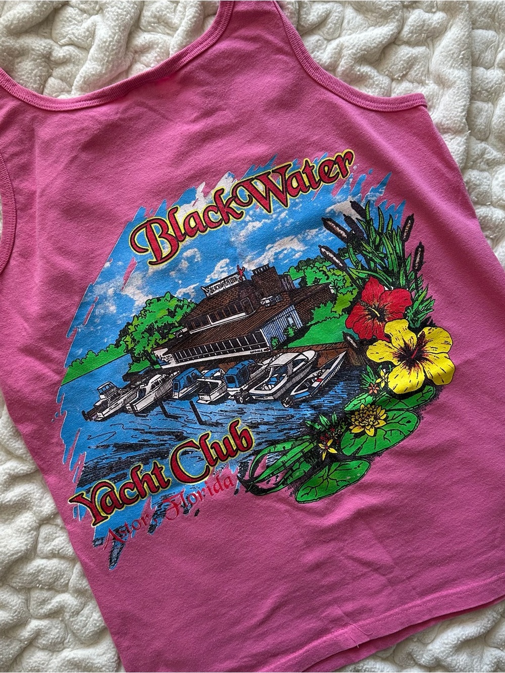 Vintage Graphic Tank, 100% Cotton, Oversized
